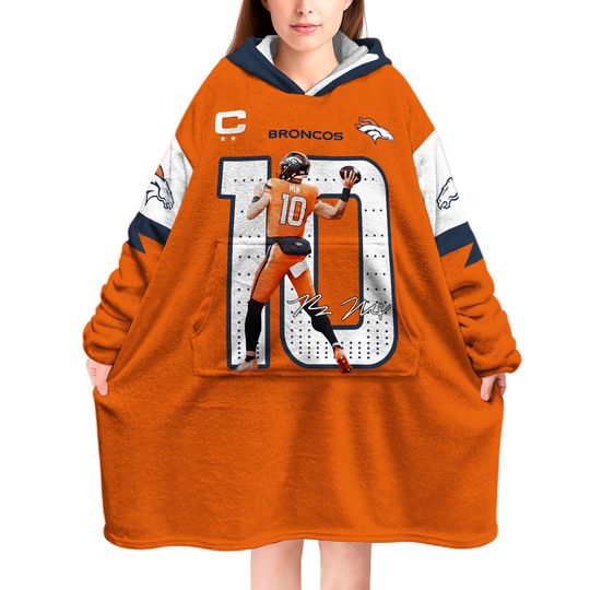 2025 Nix 10 Broncos Blanket Hoodie