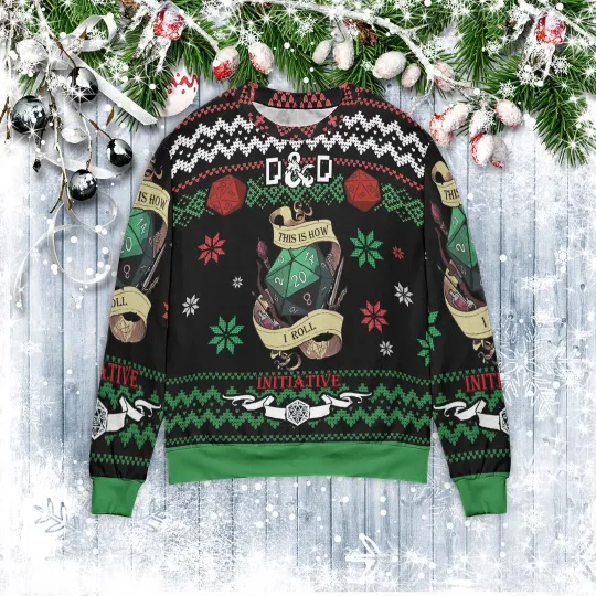 Discover Dnd Roll Initiative Ugly Christmas Sweater