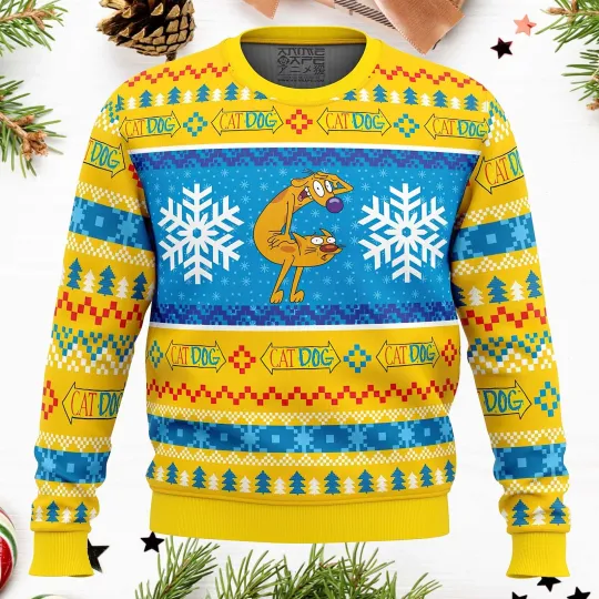 Discover Nick 90s Catdog Christmas Ugly Sweater