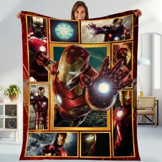 Iron Man Fleece Blanket - Plush and Cozy Fans' Blanket