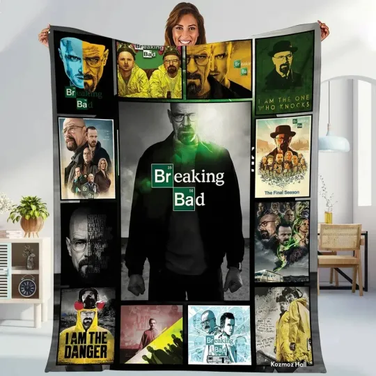 Breaking Bad Fleece Blanket Walter White & Jesse Pinkman TV Series Throw