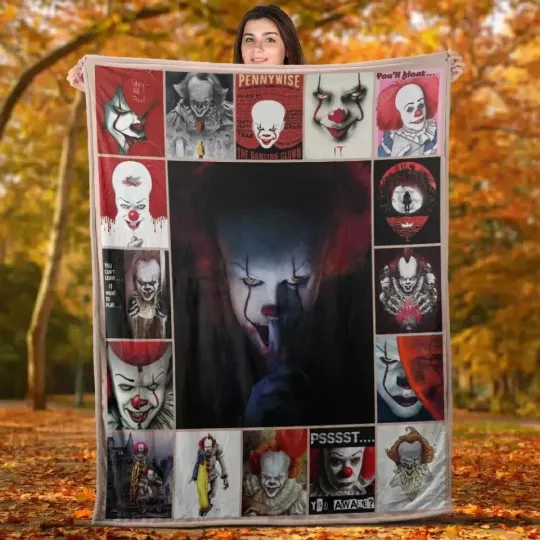Pennywise Horror Fleece Blanket for Cozy Nights