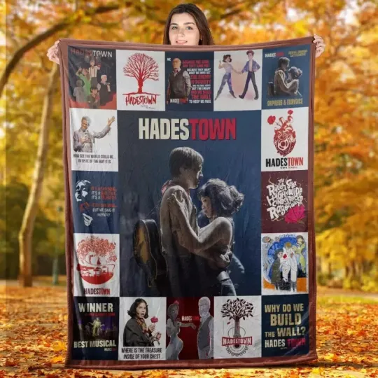 Discover Hadestown Fleece Sherpa Blanket - Broadway Musical Cozy Throw