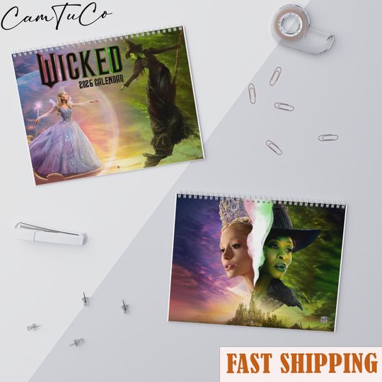 Discover Wicked 2026 Calendar, For Good Wicked Wall Calendar, Magical Wall Decor, Wicked Gift , Wicked Merch