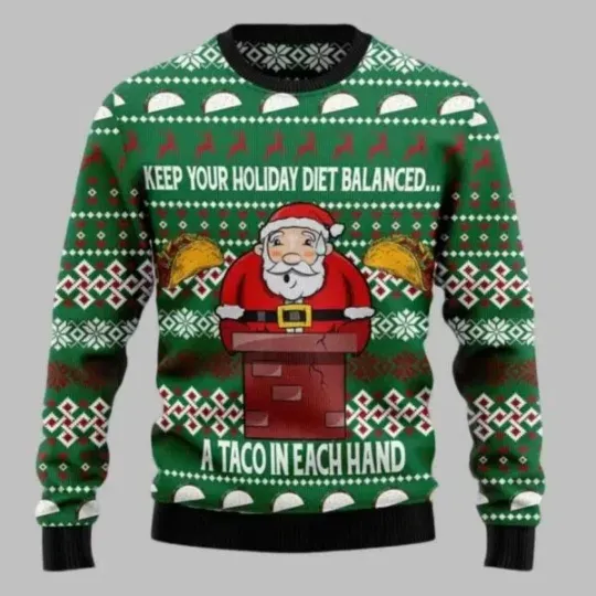 Discover Keep Your Holiday Diet Balanced Ugly Christmas Sweater