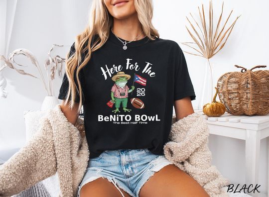 Discover Graphic T-Shirt, Benito Bowl Design, Football Fan Tee, Bunny Super Bowl Shirt