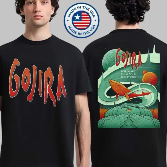 Gojira Bordeaux France 2025 At Arkea Arena On December 9 T-Shirt