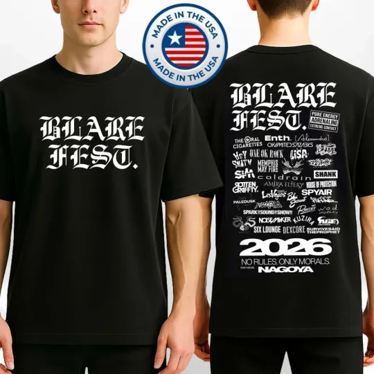 Discover BLARE FEST 2026 Full Lineup Graphic Double Sided Unisex T-Shirt