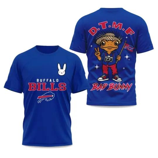 Buffalo Bad Bunny Super Bowl Bills All Over Print 3D T-shirt