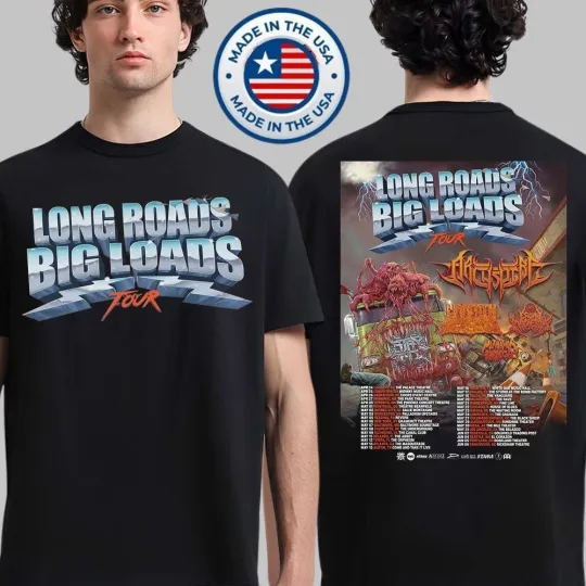 Discover Archspire Long Roads Big Loads Tour 2026 North American T-Shirt
