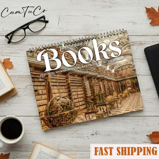 Discover Book Monthly Calendar, Bookish Wall Calendar, Book Lover Calendar, Gifts For Book Lover