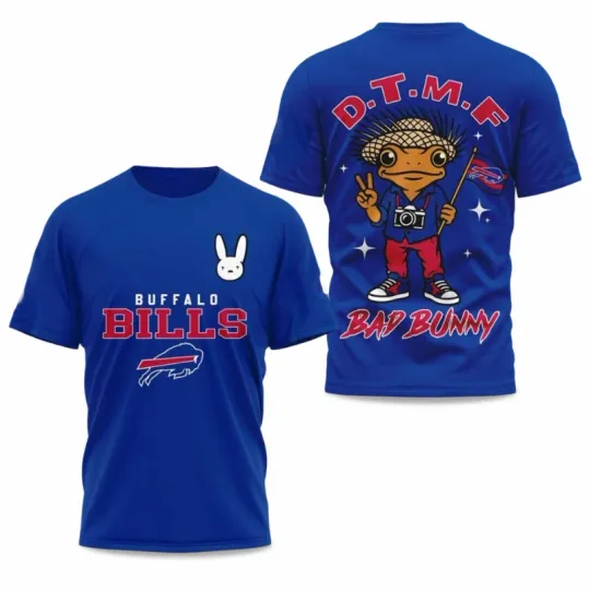 Bills Bad Bunny 2026 Super Bowl Lx 3D T-Shirt