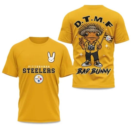 Discover Steeler Bad Bunny 2026 Super Bowl Lx 3D T-Shirt