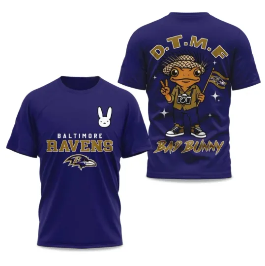 Ravens Bad Bunny 2026 Super Bowl Lx 3D T-Shirt