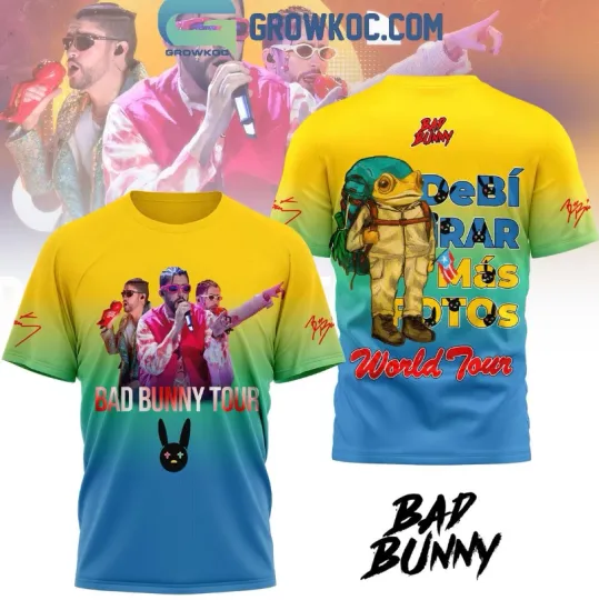 Bad Bunny Debi Tirar Mas Fotos World Tour 3D T-Shirt