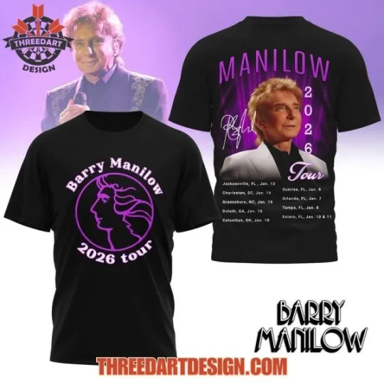 Discover Manilow 2026 Tour T-Shirt 2D