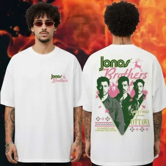 Discover Jonas Greetings From Your Hometown Two Sided Unisex T-Shirt