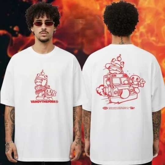 Discover Vandythepink FN Merch Collection Snack Truck Double Sided Graphic T-Shirt