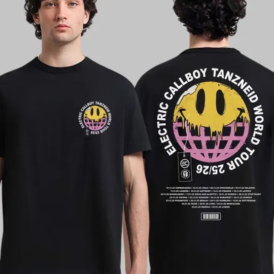 Discover Electric Callboy Tanzneid World Tour 2025 2026 Globe T-Shirt