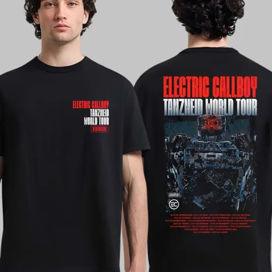 Discover Electric Callboy Tanzneid World Tour 2025 2026 Robot T-Shirt