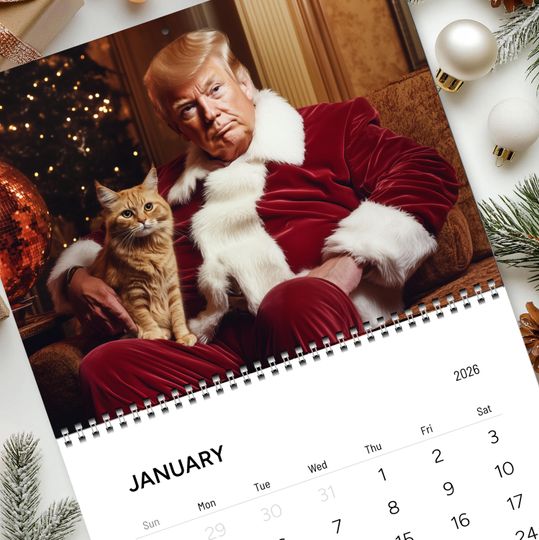 Discover Trump 2026 Wall Calendar, Gift for Trump Supporter, Dad Gifts, Trump Gift, Gag Gift, Mag Gift, Funny Gift for Him Her, White Elephant Gift