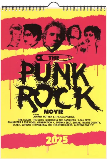 Discover 2026 Wall Calendar (12pg) THE PUNK ROCK MOVIE Vintage Movie Music Posters
