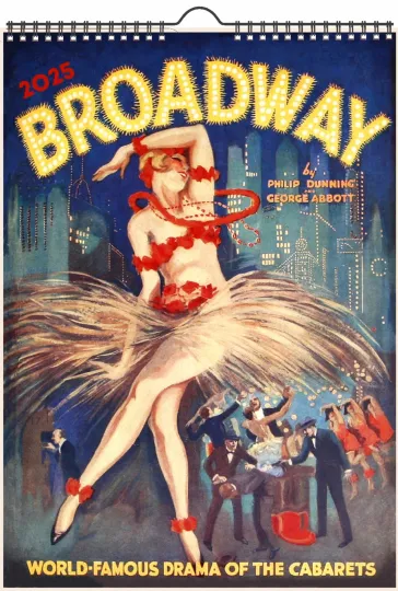Discover 2026 Wall Calendar (12pg) BROADWAY Vintage Movie Music Posters