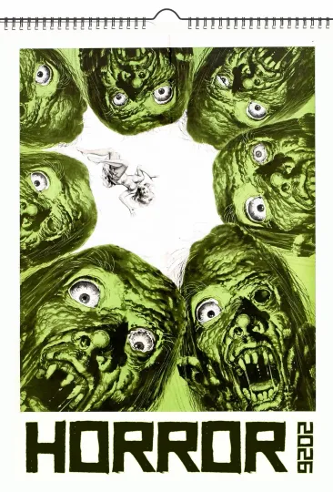 Discover 2026 Wall Calendar (12 pgs) Horror Monster Vintage Trash Horror Movie