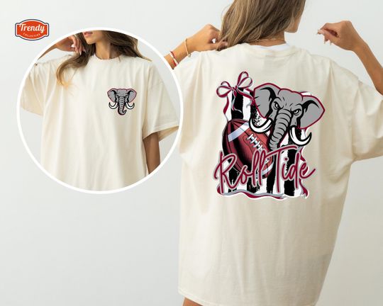 Bama Elephant Football T-Shirt: Crimson Tide Game Day Tee