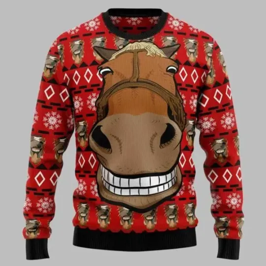 Discover Horse Christmas Ugly Christmas Sweater