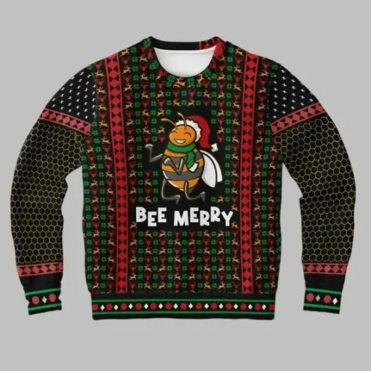 Discover Bee Merry Ugly Christmas Sweate