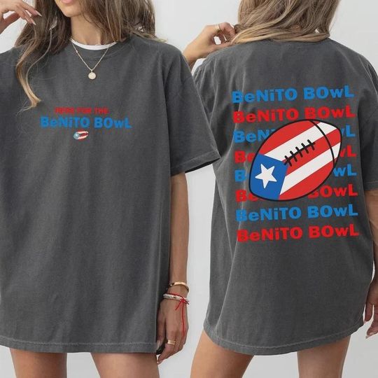 Discover Benito Bowl 2 Sides T-Shirt, Bad Bunny Super Bowl T-Shirt