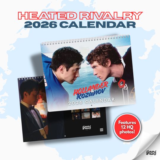 Discover Hollander and Rozanov 2026 Calendar, Heated Rivalry Fan Merch, Hudson Williams and Connor Storrie