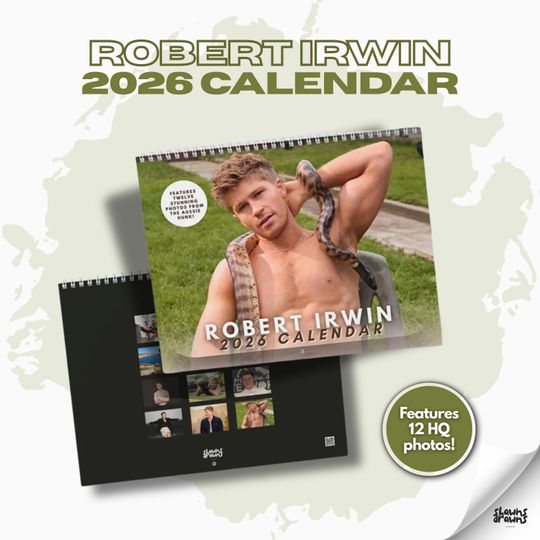 Discover Robert Irwin 2026 Wall Calendar and Planner, Animal Lover Gift, Funny Hot Hunk Calendar