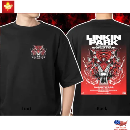 Linkin Park From Zero World Tour 2026 T-Shirt – Bengaluru Poster Artwork