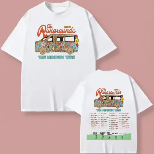 Discover Vintage the Runarounds the Minivan Tour 2026 Dates Double Sided Unisex T-Shirt