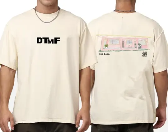 Discover Bad Bunny DTMF Merch La Casita Black Two Sides Unisex T-Shirt