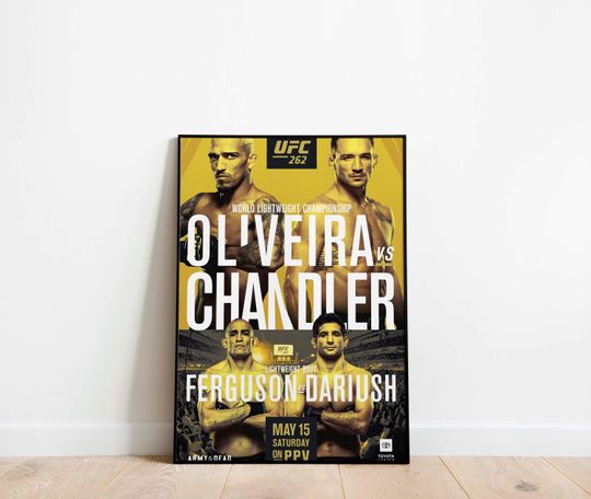 Discover UFC 262 | May 15, 2021 | Charles Oliveira vs Michael Chandler | Houston, Texas | Print Poster