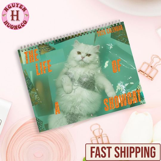 Discover The Life Of A Show Cat 2026 Wall Calendar, Cute Cat Calendar 2026, Cat Mom Calendar