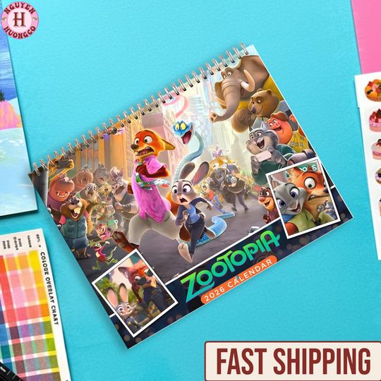 Discover Zootopia 2026 Calendar, Zootopia Monthly Wall Calendar, 2026 Zootopia Calendar