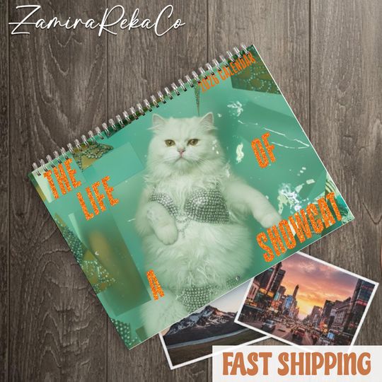 Discover The Life Of A Show Cat 2026 Wall Calendar, Cute Cat Calendar 2026, Cat Mom Calendar, Pretty And Witty Cat Calendar, Christmas Gift