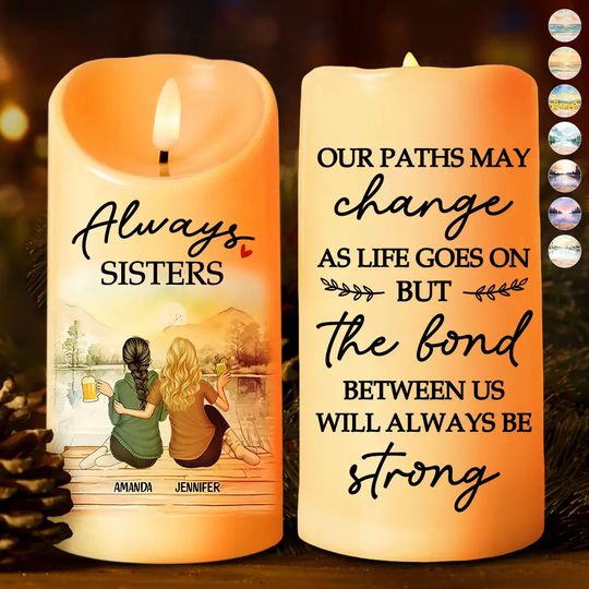 Discover          The Bond Between Us Will Always Be Strong - Personalized Flameless LED Candle       