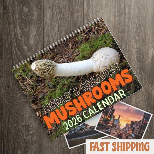 Discover Meme Mushroom 2026 Wall Calendar, Funny Naughty Mushroom Calendar, Silly Nature Meme Calendar, Weird Gag Gift, Novelty Adult Humor Calendar