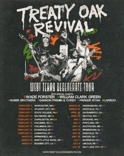 Discover Treaty Oak Revival West Texas 2026 Poster 18x24"