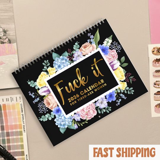 Discover F*ck It Floral Calendar 2025, Funny Sassy Flower Wall Calendar, Aesthetic Adult Humor Calendar, Gift for Women Men