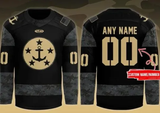 Discover Norfolk Admiral Military Appreciation 2025 Personalized Hockey Jersey