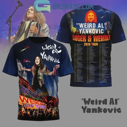 Discover Weird Al Yankovic Bigger & Weirder 2026 Tour Shirt 3D All Size Unisex
