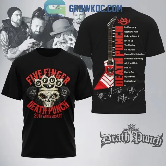 Five Finger Death Punch 20th Anniversary AOP 3D T-Shirt