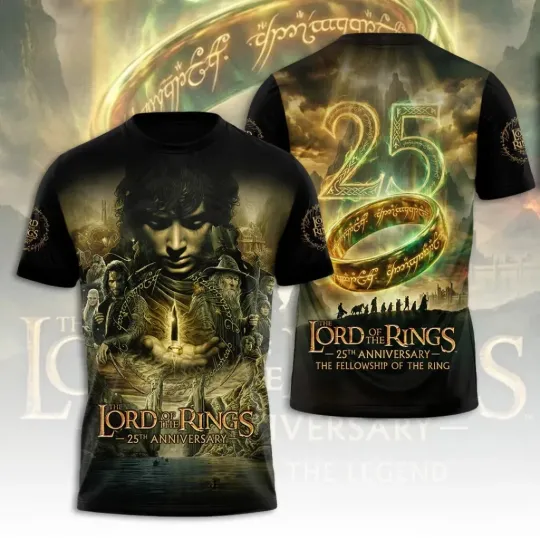 Discover The Lord of the Ring Movie 25th Anniversary 3D T-Shirt