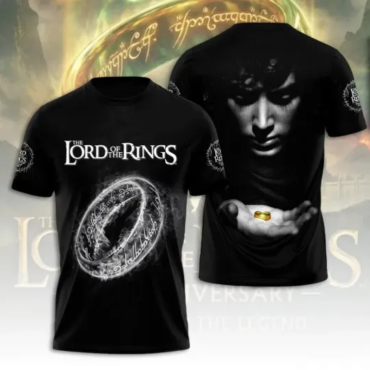 Discover The Lord of the Ring 25th Anniversary AOP 3D T-Shirt Size